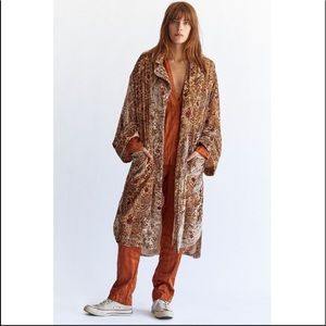 FREE PEOPLE Sweet Escape Velvet Duster Kimono Coat